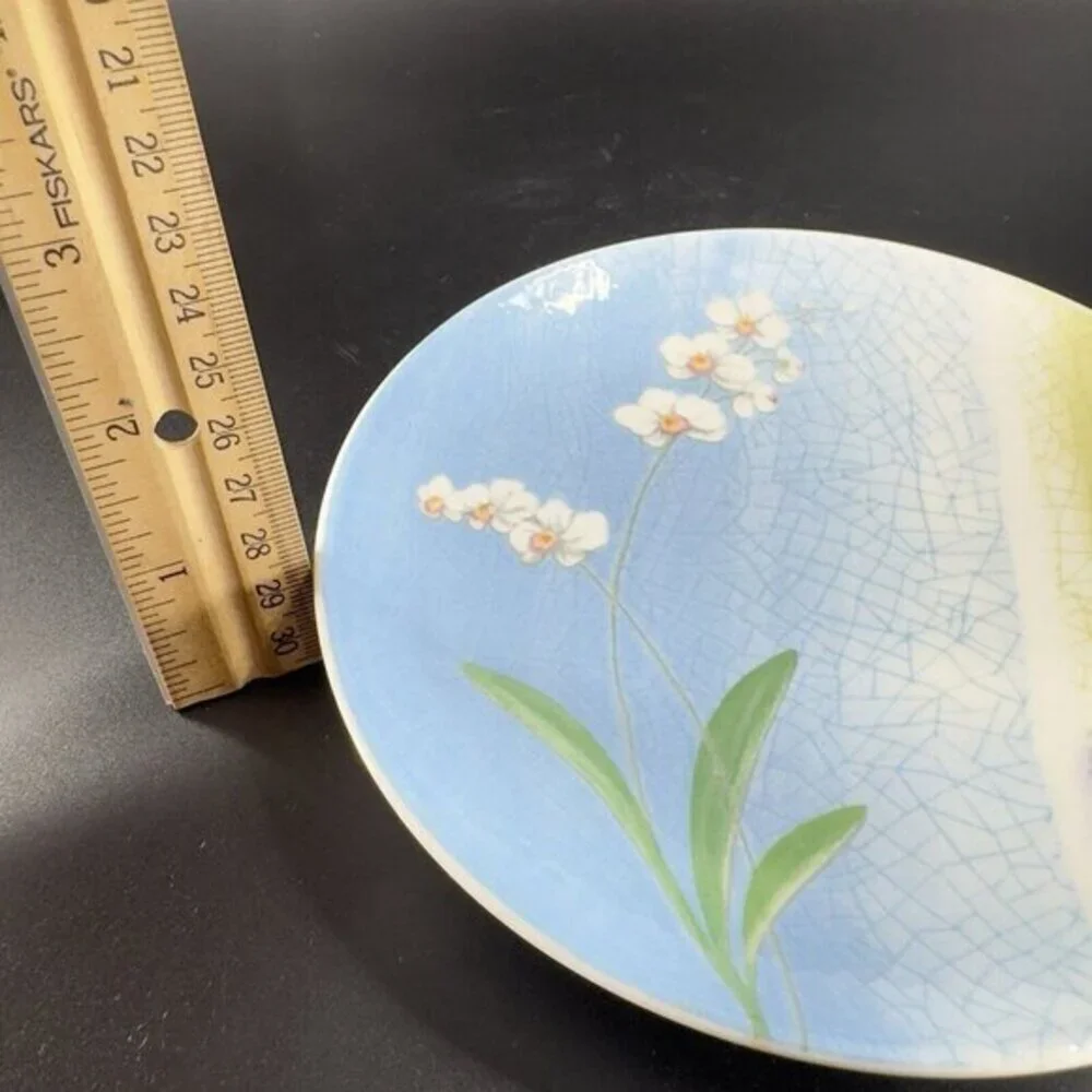 Saint James by Hankook Super‎ Strong Porcelain Dish Plate Set 2 Floral Pattern
